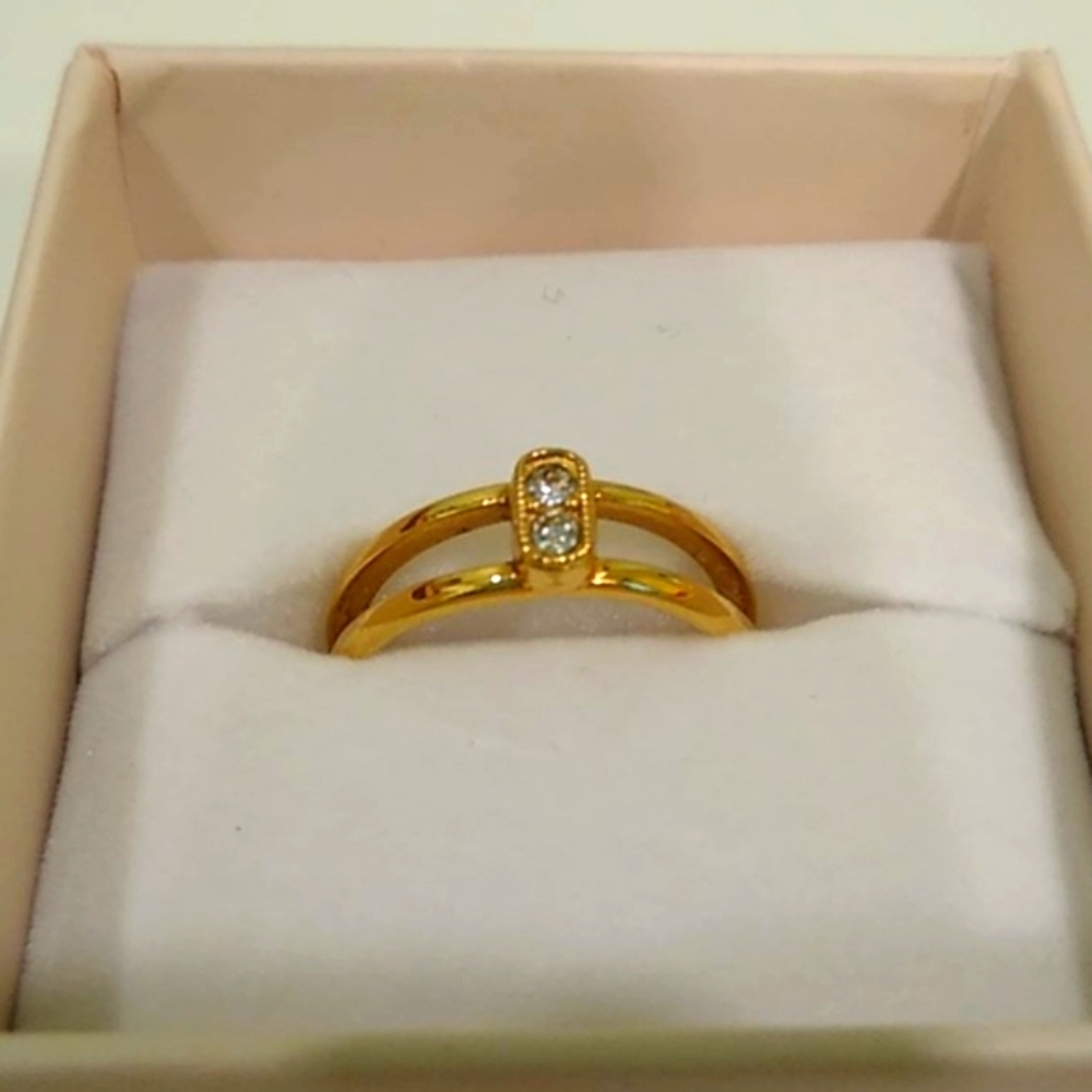 Gold Vermeil Stack Ring Sz7
